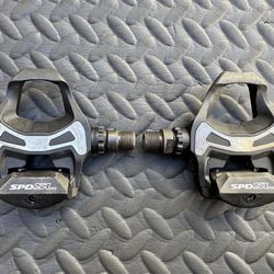 Shimano SPD SL PD-R550 clip on bike pedals in nice condition