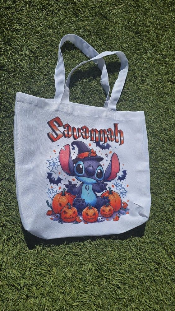 Personalized Trick-or-Treat Tote Bag With Your Child's Name And Graphic Of Choice