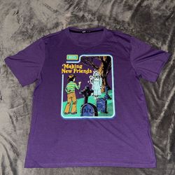 Steven Rhodes "Making New Friends" Purple Graphic Tee