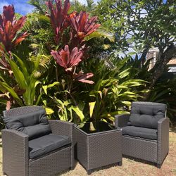 Outdoor Patio Furniture Set - Black