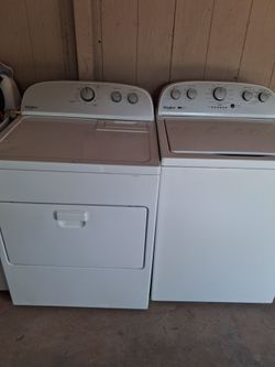 Washer and dryer electric whirlpool whit warranty removable agitator large capacity  $450