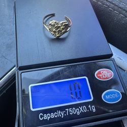 10k Nugget Heart Ring (Broken)