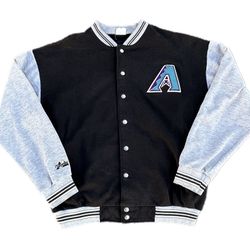 Vintage Majestic Arizona Diamondbacks Button Down Jacket Mens Size XL Black