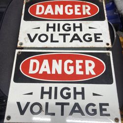 4 Porcelain Signs