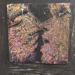 1980s Post Modern Art Piece Heavy Wood /puter