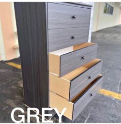 Dresser 5 Drawers Compress Wood