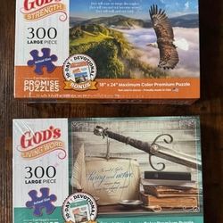 NEW and SEALED 300pc Puzzles Gods Living Word $10 each or $15 for Both xox