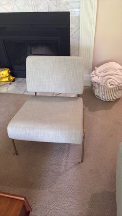 West elm wire frame slipper chair