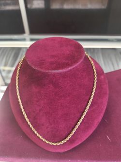 10ksolid gold rope chain 16.7 grams 22 Long layaway available 10% Dwon if you interested please make sure you ask for Maribel thank you