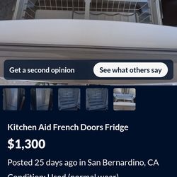 Kitchen Aid French Doors Fridge