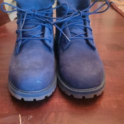 Timberland Navy Blue Suede Boots