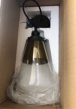 Feiss-P1372PAGB/DWZ - Waveform Painted Aged Brass & dark weathered zinc incandescent pendants - Quantity of 3