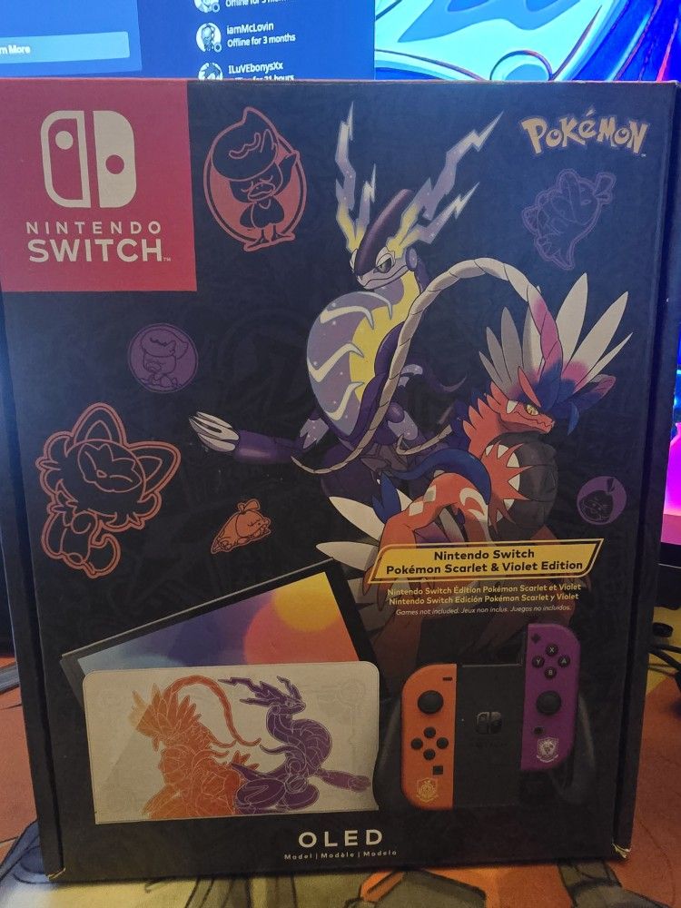Nintendo Switch Oled Pokemon Scarlett and Violet Edition