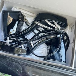 Women's 4 Inch Rhinestone Block Platform Heeled Sandal Wedding Party 316