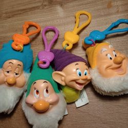 McDonald's Vintage Snow White Dwarfs Keychains