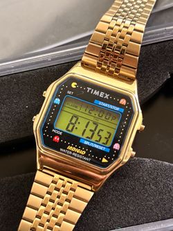 T80 x PAC-MAN Gold Digital Watch + Original Packaging