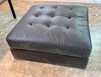 FREE furniture- leather chair, ottoman, rug