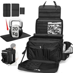 Heavy Duty Gear Backpack with Multiple Functional Storage Space (Dark Black)