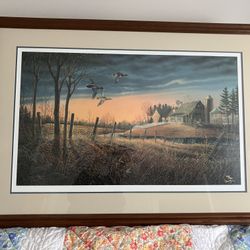 Sam Timm Old Farm Mallards signed Print 41” x29”