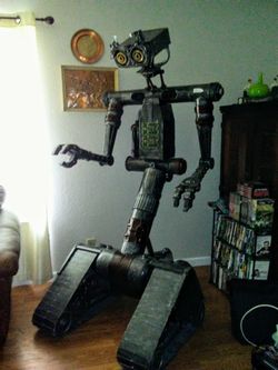 Johnny 5 recycled metal sculpture