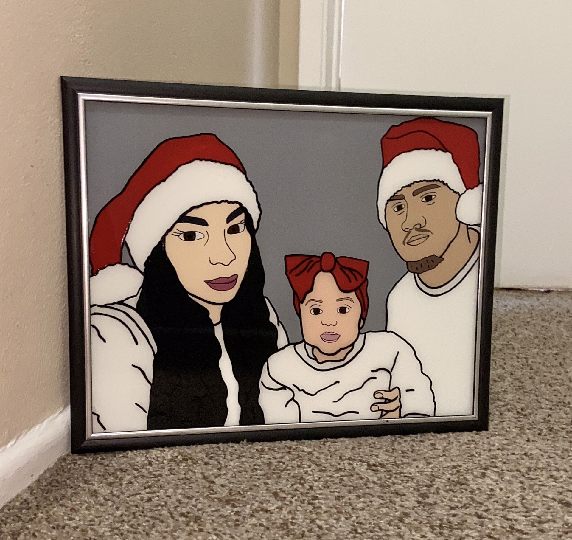 Glass Paintings, Friends, Family, & Pet Portraits Available. LOCATED IN COVINA