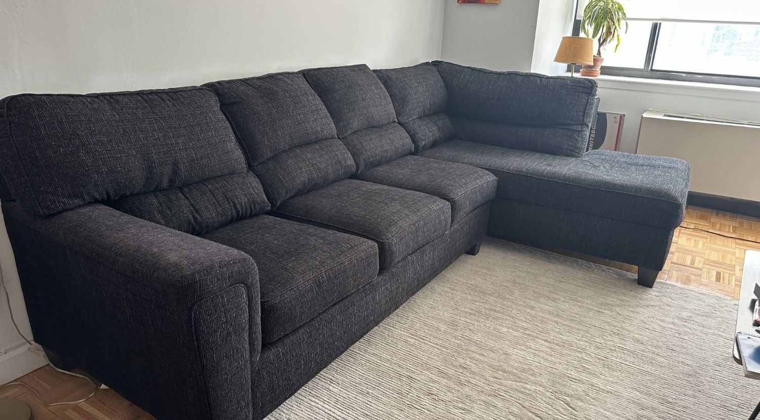 Calvin 2 Piece Onyx Left Arm Facing Sectional Sofa