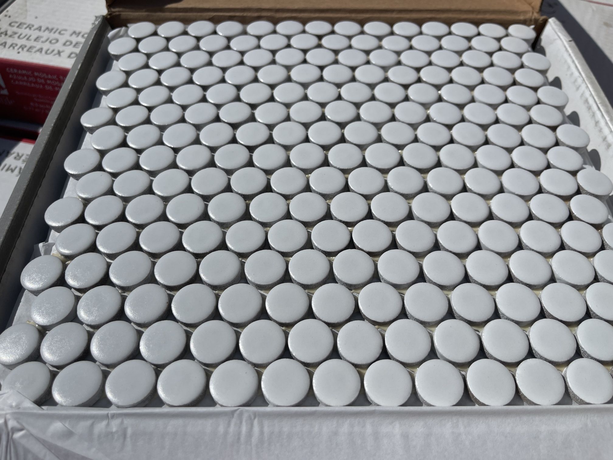 Glazed Ceramic 10x11 Penny Tile