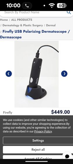 Firefly USB Polarizing Dermatoscope