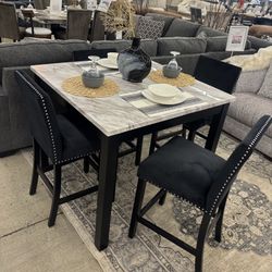 Counter Height Dining Table With 4 Chairs 