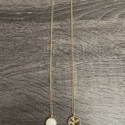 Gorjana Gold Plated Virgo Pendants With Necklaces 