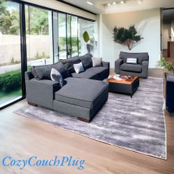 ( Free Same Day Delivery)- Amazing Ashley Gamaliel  2 Piece Sectional W/ Chair 