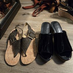 New Michael kor sandals size 5 and aeopostal heels size 5M