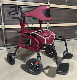NEW HOMLAND 2 in 1 Walkers wheelchair combo with Seat
