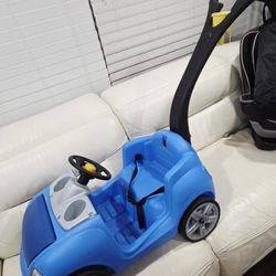 Step2 Whisper Ride II Kids Blue Push Car and Ride on Toy for Toddlers