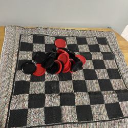 Giant Checkers And Tic Tac Toe Game 