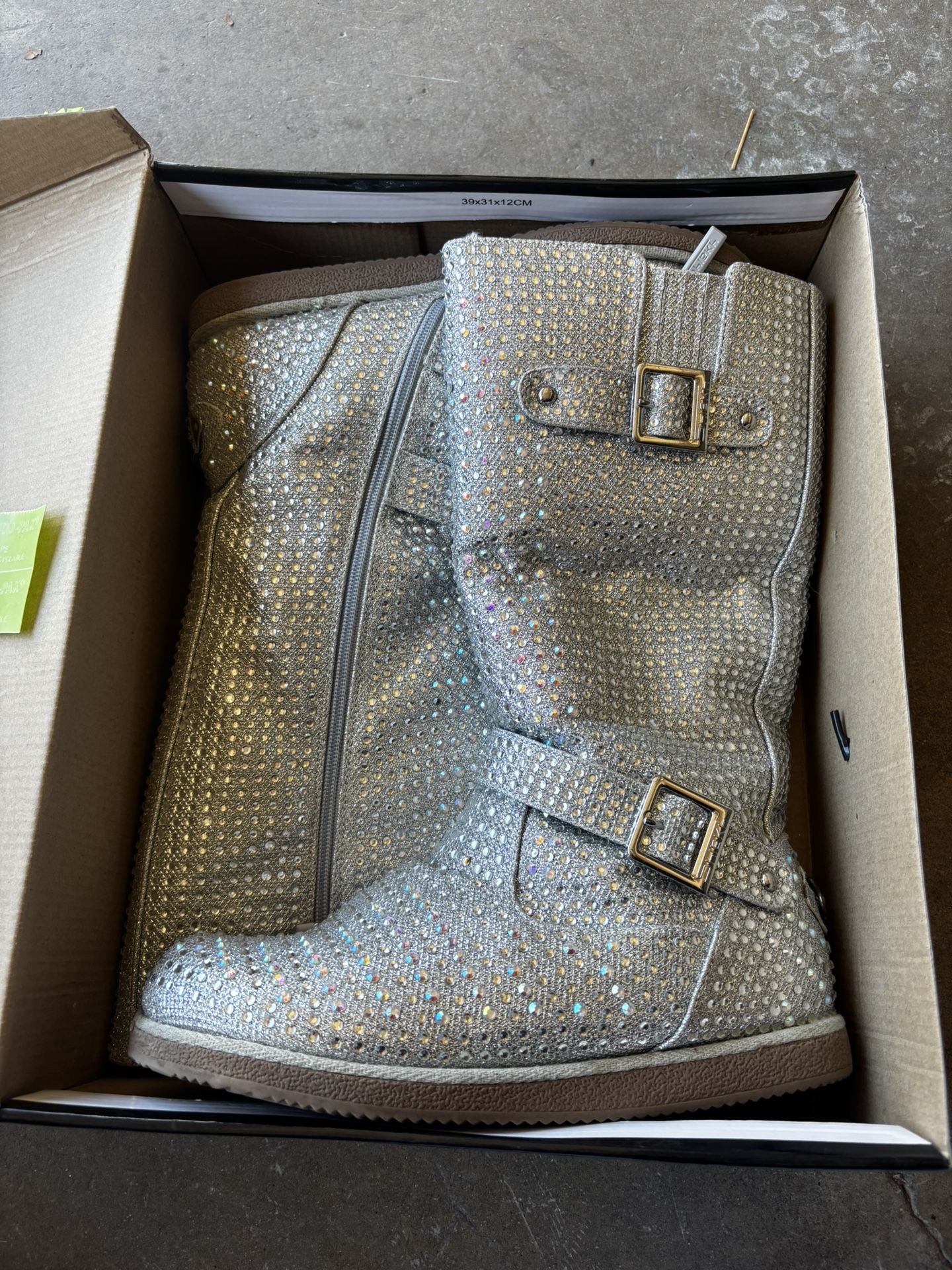 Rhinestone Boots Size 8 1/2