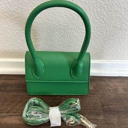 Green Handbag with Strap