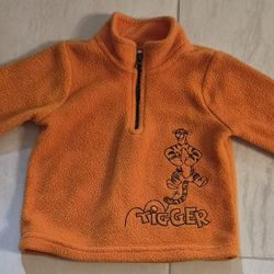 Disney 2T Fleece Embroidered Tigger Pull Over Sweater With Zipper
