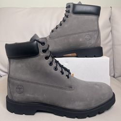 Timberland Classic 6 Inch Waterproof Grey Nubuck Boots Men’s Size 12 NEW