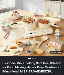 Cicicooie Mini Real Cooking Set for Kids