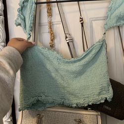 Blue Forever 21 Crop Top