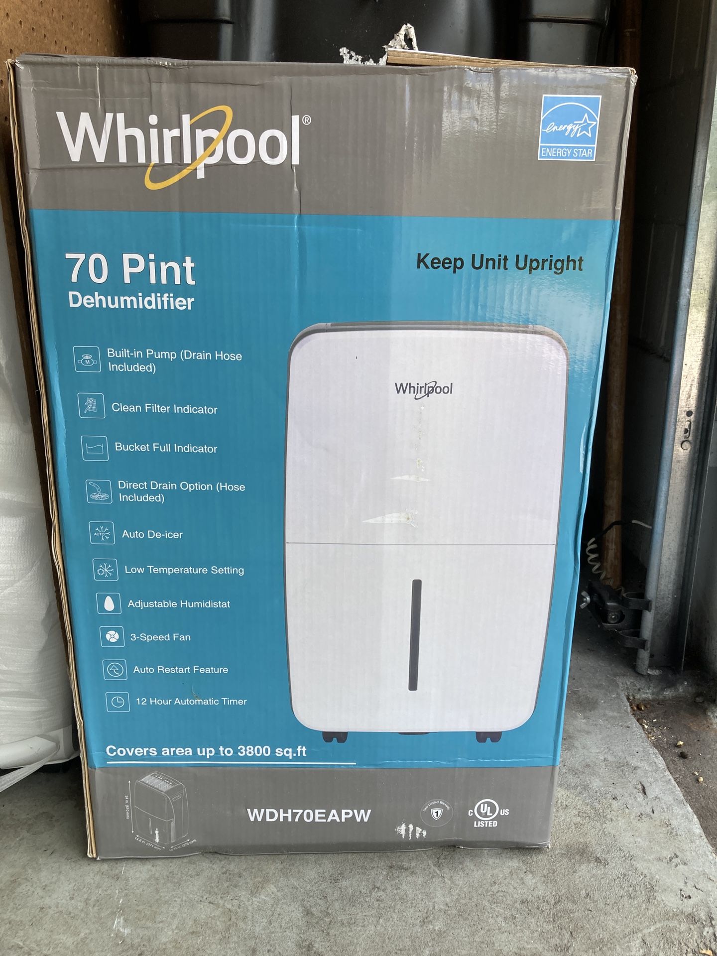 Whirlpool 70 Pint Dehumidifier for Sale in Kissimmee, FL OfferUp
