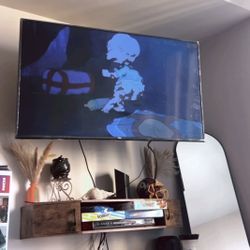 Floating TV Stand Cabinet AV Shelf, Rustic Brown