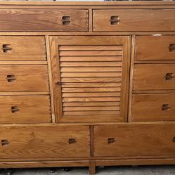 Solid Oak Wood Dresser