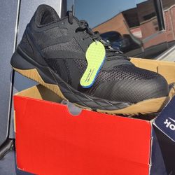 Reebok Nanoflex TR Mens Work Shoes Sz 11 W Black Composite Safety Toe Sneakers