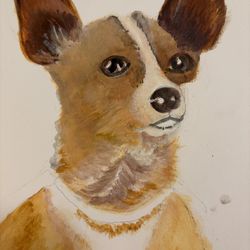 9x12 Original Painting Of A Dog