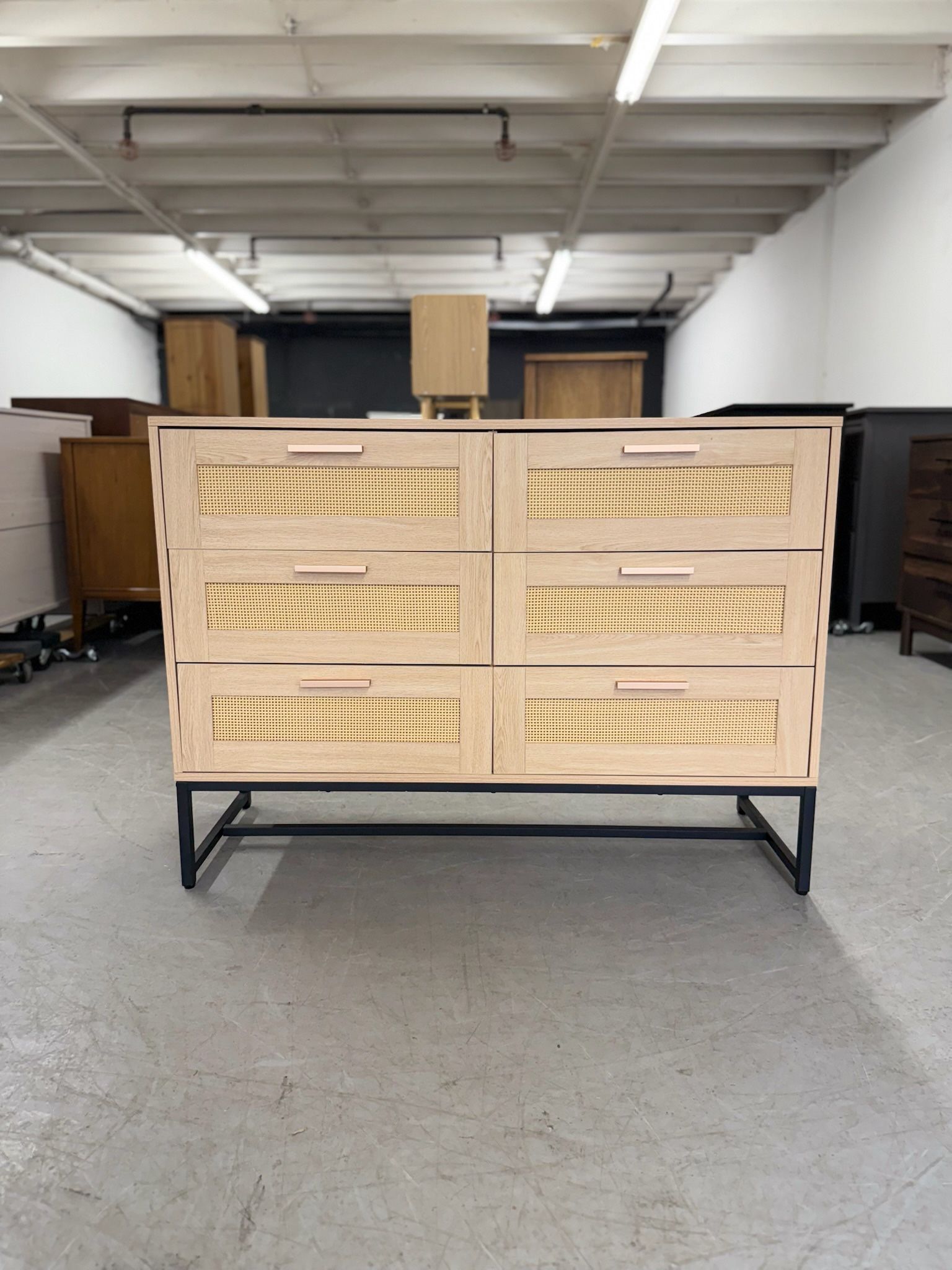 Rattan 6 Drawer Dresser