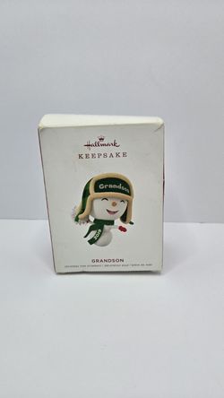 Hallmark Keepsake Christmas Ornament 2019 Grandson Snowman Holiday Collectible