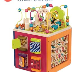 Zany Zoo Wooden Activity Cube