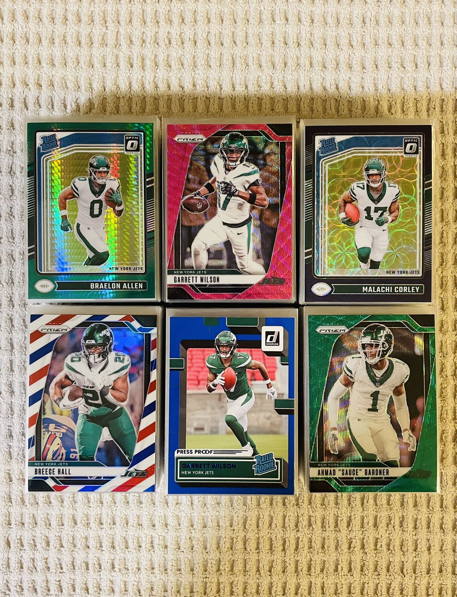 New York Jets 285 Card Football Lot! Rookies, Prizms,...